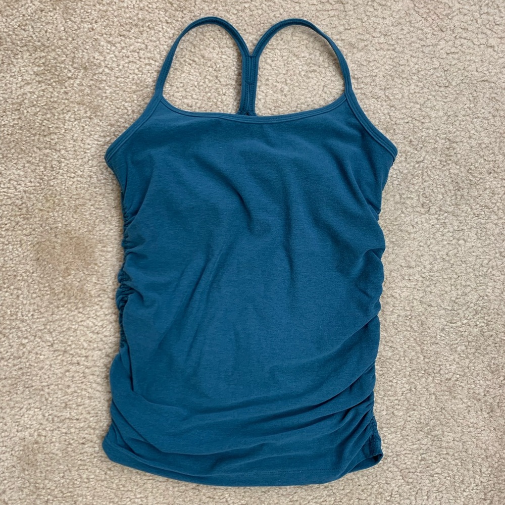 Beyond the Bump Teal Racerback Maternity Tank